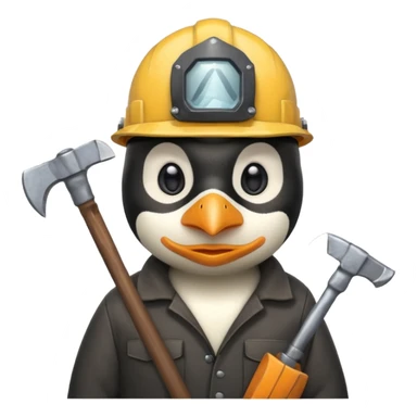 penguen madenci sticker