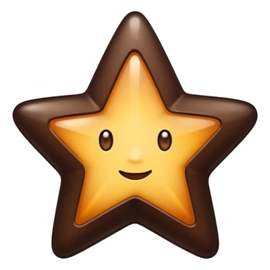 dark brown shining star sticker