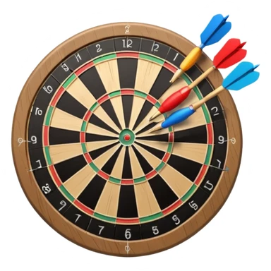 Dartboard with darts sticker