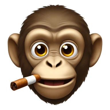 monkey with a cigar in his mouth sticker