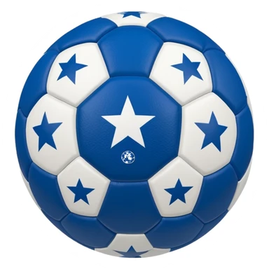 blue stars champions league soccer ball sticker