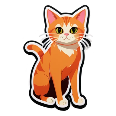Cat in high heels sticker