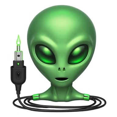 alien aux cord sticker