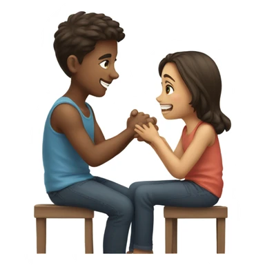 friendship between girl and boy sticker