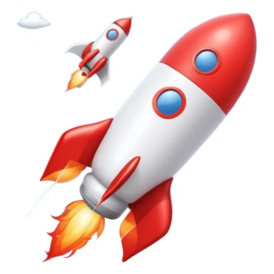 rocket shaped flying balloons sticker
