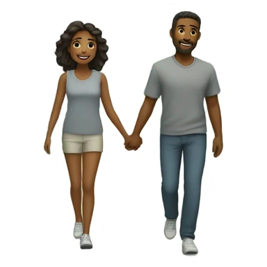 A couple Take a walk sticker