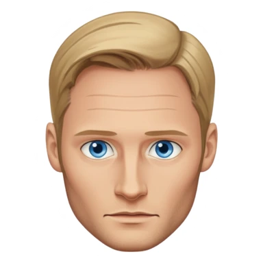 Alexander Skarsgård with blue eyes sticker