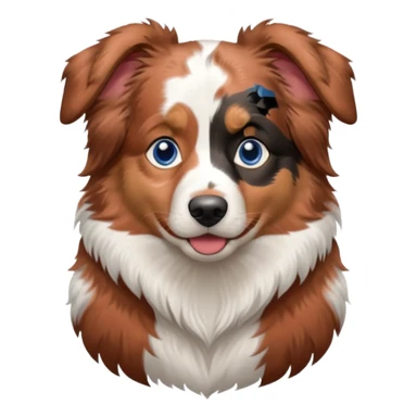 Red merle australian shepherd with blue eyes sticker