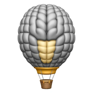 Globo aerostatico con forma de cerebro sticker