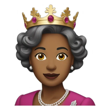 Black Queen Elizabeth II sticker