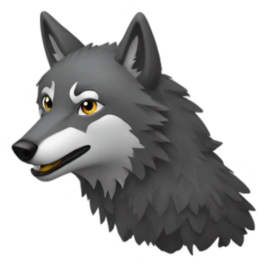 Un Loup et un corbeau sticker
