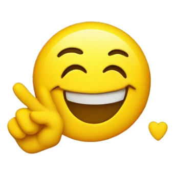 smiley blow kiss and peace sign sticker