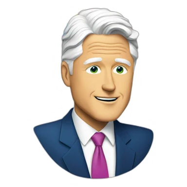 bill clinton with pansexual flag sticker