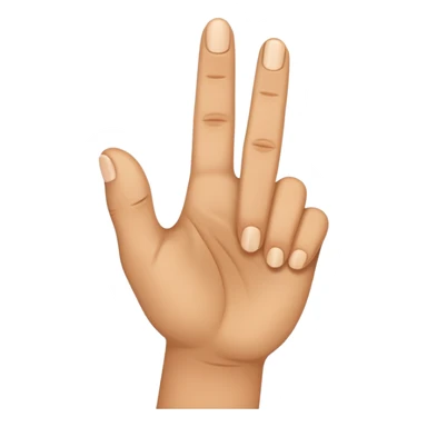 A hand with three fingers up index finger and middle finger and thumb  sticker