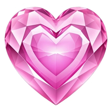 glitter pink crystal heart sticker