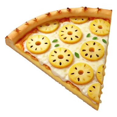 a piece of pineapple pizza sticker