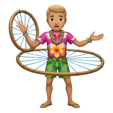 man Hula hoopin sticker