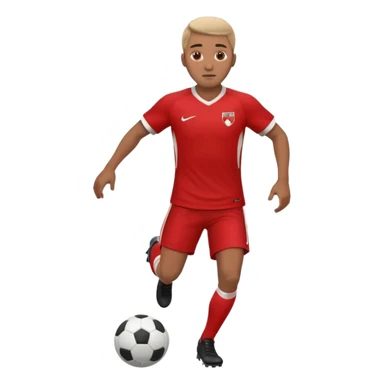 soccer player with red jersey sticker