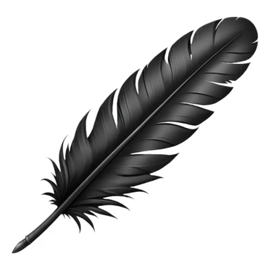 black feater sticker