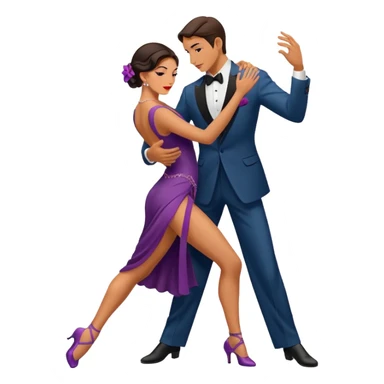 Argentine tango dancers sticker