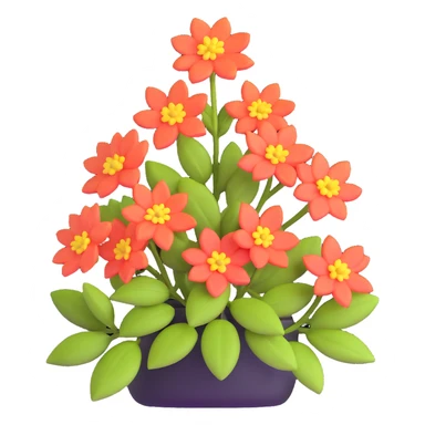 flowering shrub with blossoms sticker
