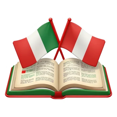 italian austrian flags in a dictionary sticker