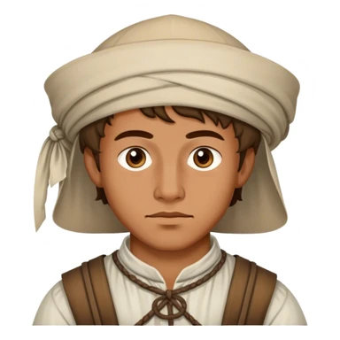 young peasant men during the 17th century photorealistic serious sticker