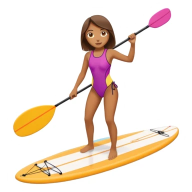 Paddleboarding girld sticker