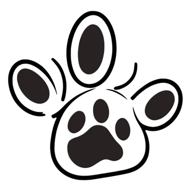 puppy paw print with a border sticker