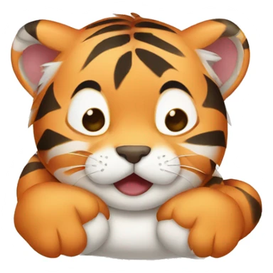 Baby tiger snoring sticker