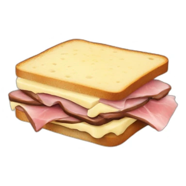 Sandwich-ham-cheese-cream-Chocolate sticker