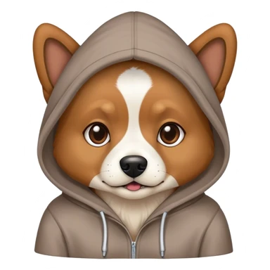 Dog wearing a hoddie  sticker