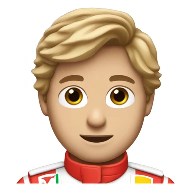 Formula 1 Scuderia Ferrari racer with blue ayes and brown hair sticker