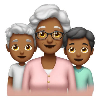 Grandma and her 2 grandsons sticker
