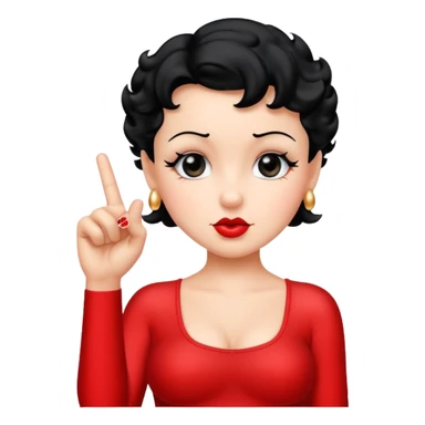Betty boop doing the middle finger sticker