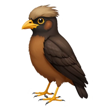 A common myna bird cute emoji sticker