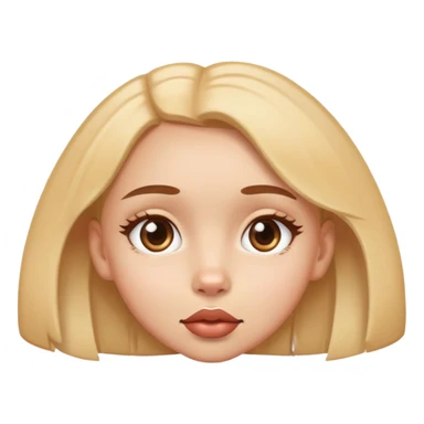 Girl with doggy eyes sticker