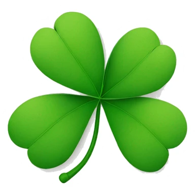 four-leaf clover with a smile, pencil and a sheet of paper sticker