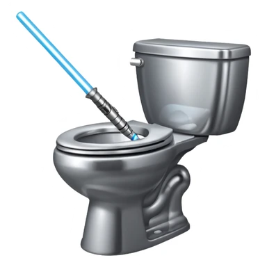 Skibidi toilet with a light saber sticker