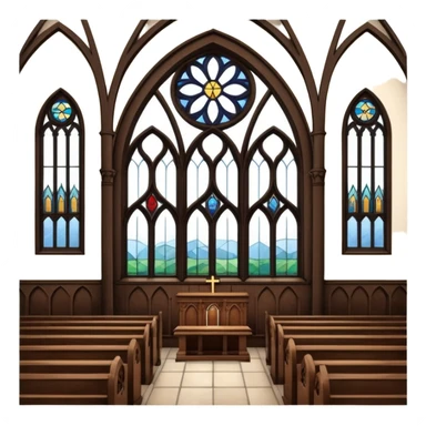 interior of a church sticker