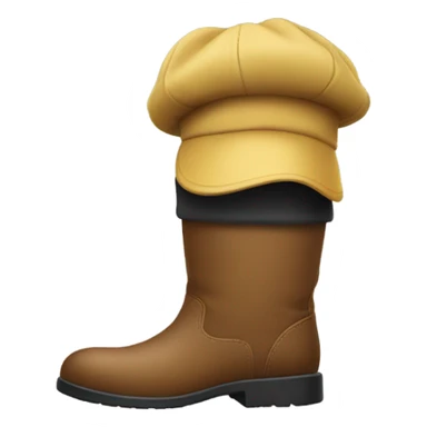 A person wearing a boot on his head  sticker