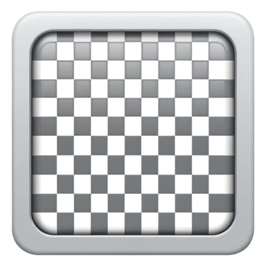 Light gray and white square with a checkered pattern 8x8 3d icon without boarder sticker