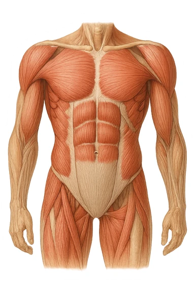 muscoli del core (addominali) senza scritted sticker