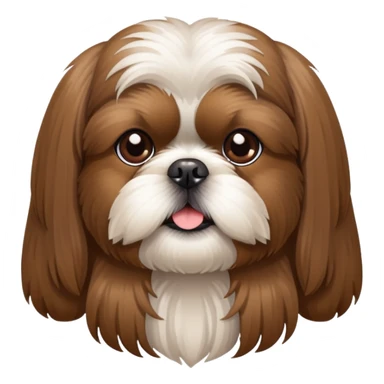 brown shi tzu sticker
