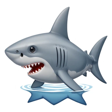 A shark fin out of water sticker