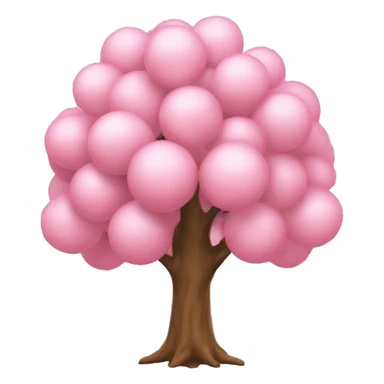 Tree with light pink ornaments  sticker