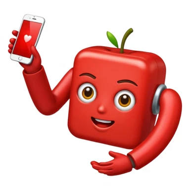 Android comendo maçã sticker