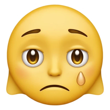 Create a Sad reaction emoji for a new social media app sticker