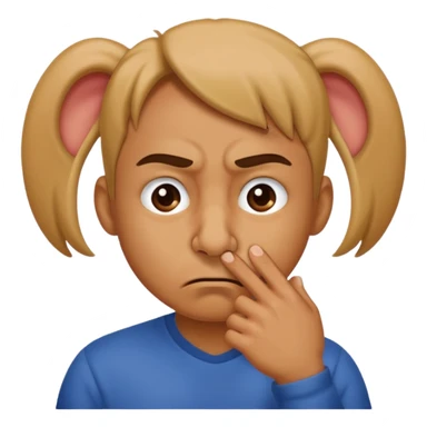 pinching nose angrily nose nose sticker