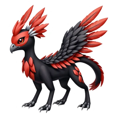 Meloetta-Nargacuga-Yveltal-Pokémon-Fakémon-hybrid-fusion-creature sticker